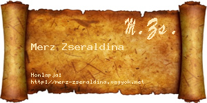 Merz Zseraldina névjegykártya